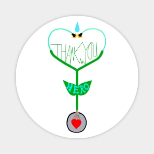 Thank You Hero Heartbeat Stethoscope Magnet